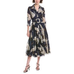 Samantha Sung Womens Aster Midi Dress, White